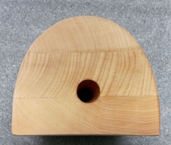 HLAVA VOUSOVÁ dřevěná jednoduchá (shora)